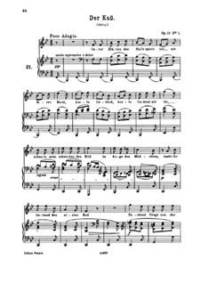 Fünf Gedichte, Op.19: Nr.1 Der Kuss by Johannes Brahms