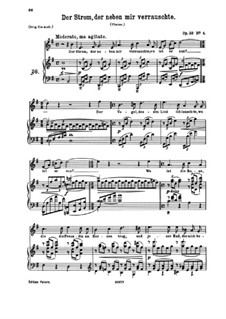 Neun Lieder, Op.32: Nr.4 Der Strom, der neben mir verrauschte by Johannes Brahms