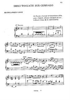 Zehn Toccaten für Cembalo: Zehn Toccaten für Cembalo by Michelangelo Rossi