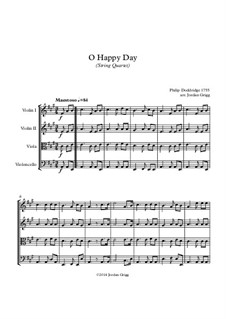 O Happy Day: Für Streichquartett by Philip Doddridge