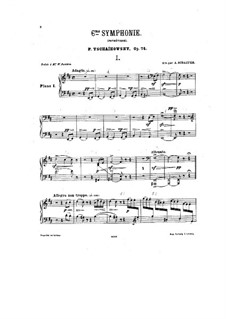 Vollständiger Teile: Für zwei Klaviere – Klavierstimme I by Pjotr Tschaikowski