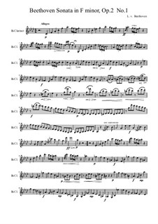 Sonate Nr.1: Version für Klarinette by Ludwig van Beethoven