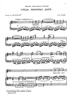 Sechs Romanzen, TH 109 Op.73: No.5 Amid Sombre Days by Pjotr Tschaikowski