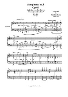 Vollständiger Sinfonie: Teile III-IV. Version für Klavier by Ludwig van Beethoven