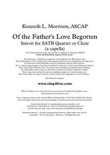 Of The Father's Love Begotten: Für Chor und Klavier by Unknown (works before 1850)