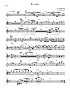 Rêverie, L.68: For wind quintet – parts by Claude Debussy