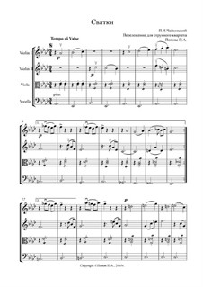 Nr.12 Dezember (Weihnachten): Für Streichquartett by Pjotr Tschaikowski