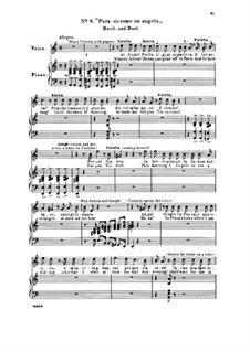 Fragmente: Akt II Nr.8 Pura siccome un angelo, für Stimmen und Klavier by Giuseppe Verdi