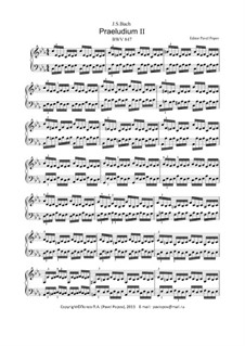 Präludium und Fuge Nr.2 in c-Moll, BWV 847: For piano (editor Pavel Popov, 2013) by Johann Sebastian Bach