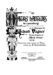 Fragmente: Vorspiel und Akt I, für Solisten, Chor und Klavier by Richard Wagner