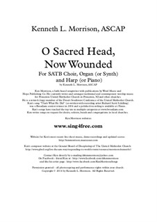 O Sacred Head Now Wounded: For choir, strings and piano (or organ) by Hans Leo Hassler