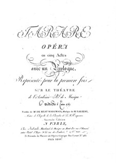 Tarare: Partitur by Antonio Salieri