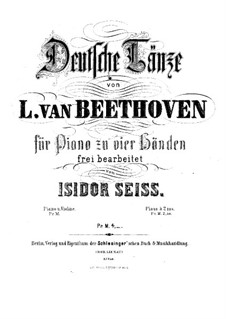 Deutsche Tänze: Für Klavier, vierhändig by Ludwig van Beethoven