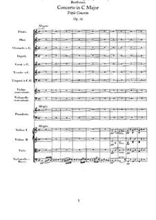 Konzert für Violine, Cello, Klavier und Orchester, Op.56: Allegro by Ludwig van Beethoven