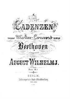 Konzert für Violine und Orchester in D-Dur, Op.61: Kadenzen by Ludwig van Beethoven