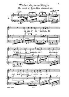 Neun Lieder, Op.32: Nr.9 Wie bist du, meine Königin by Johannes Brahms