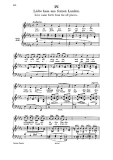 Fünfzehn Romanzen, Op.33: Nr.4 Liebe kam aus fernen Landen by Johannes Brahms