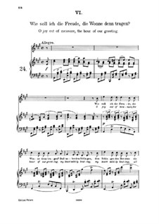 Fünfzehn Romanzen, Op.33: Nr.6 Wie soll ich die Freude, die Wonne denn tragen by Johannes Brahms