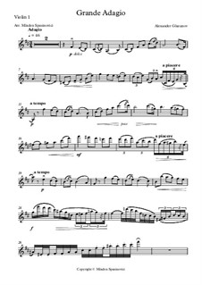 Raimonda, Op.57: Grande Adagio, for sextet by Alexander Glazunov