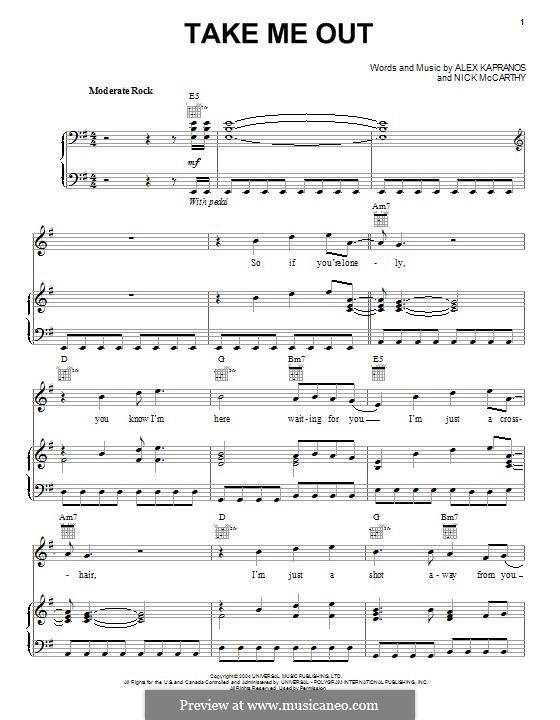 take me out franz ferdinand tab take me out franz ferdinand tab