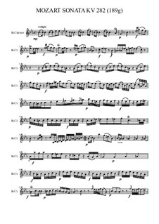 Sonate für Klavier Nr.4 in Es-Dur, K.282: Für Klarinette by Wolfgang Amadeus Mozart