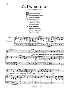 Gli Zingari in fiera. Chi vuolla zingarella: Medium voice in F Major by Giovanni Paisiello