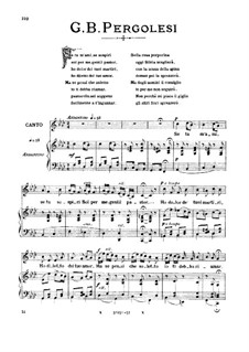 Se tu m'ami, se sospiri: Medium voice in F Minor by Giovanni Battista Pergolesi