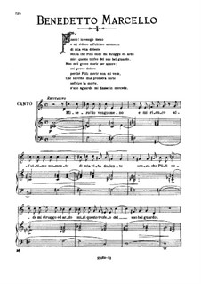 Non m'è grave: Medium-low voice in C Major by Benedetto Marcello