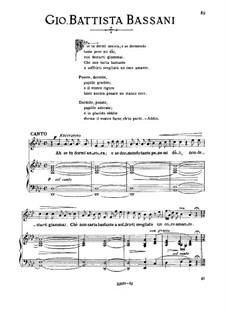 Posate, dormite: Medium voice in A Flat Major by Giovanni Battista Bassani