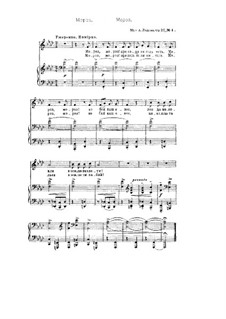 Sechs kinderlieder, Op.22: Nr.4 Frost by Anatoli Ljadow