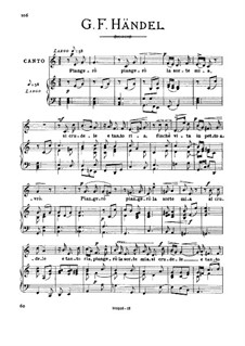 Julius Cäsar, HWV 17: Piangerò la sorte mia, medium voice in C Major by Georg Friedrich Händel