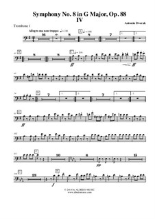 Teil IV: Trombone Bass Clef 1 (Transposed part) by Antonín Dvořák