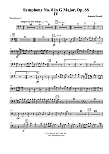 Teil IV: Trombone Bass Clef 2 (Transposed part) by Antonín Dvořák