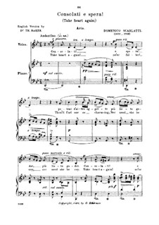 Consolati e spera!: Medium-low voice in G Minor by Domenico Scarlatti