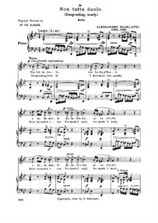 Son tutta duolo: Low voice in G Minor by Alessandro Scarlatti