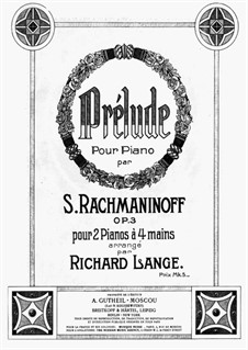 No.2 Prélude: Für zwei Klaviere, vierhändig by Sergei Rachmaninoff