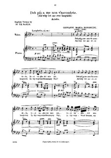 Deh più a me non v'ascondete: Medium voice in A Flat Major by Giovanni Maria Bononcini