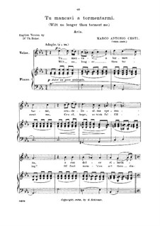 Tu mancavi a tormentarmi: High voice in C Minor by Pietro Antonio Cesti