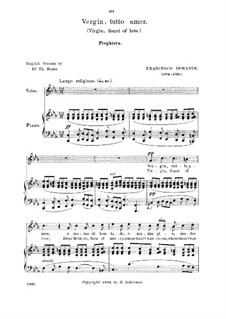 Vergin, tutto amor: Medium-high voice in C Minor by Francesco Durante