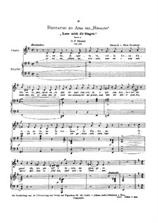 Lascia Ch'io Pianga (Vocal score): Low voice in C Major by Georg Friedrich Händel