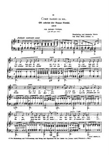 Come raggio di sol: Low voice in D Minor by Antonio Caldara