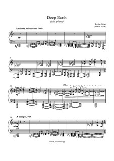 Deep Earth (solo piano): Deep Earth (solo piano) by Jordan Grigg