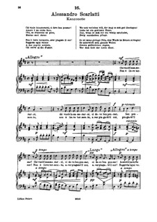 Chi vuole innamorarsi: For soprano and piano by Alessandro Scarlatti