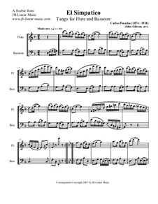 El Simpatico Tango for flute and bassoon: El Simpatico Tango for flute and bassoon by Carlos Posadas