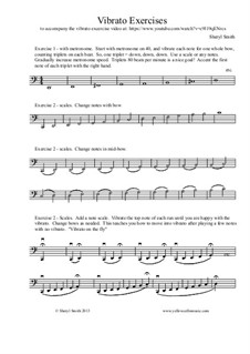 Vibrato Exercises for Cello: Vibrato Exercises for Cello by Yellow Cello Music
