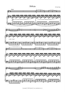 Der Schwan: Für Violine und Klavier by Camille Saint-Saëns