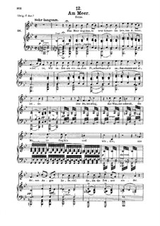 Nr.12 Am Meer: Für Mittelstimme und Klavier by Franz Schubert