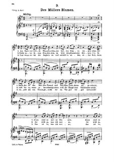 No.9 Des Müllers Blumen: Für Mittelstimme und Klavier by Franz Schubert