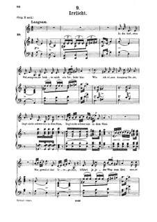 Nr.9 Irrlicht: Für Mittelstimme und Klavier by Franz Schubert
