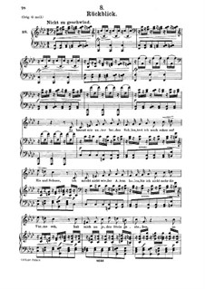 Nr.8 Rückblick: Für Mittelstimme und Klavier by Franz Schubert